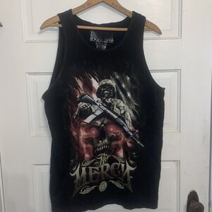 Dyse One Registered Authentic No Mercy Black Tank Top Sz L